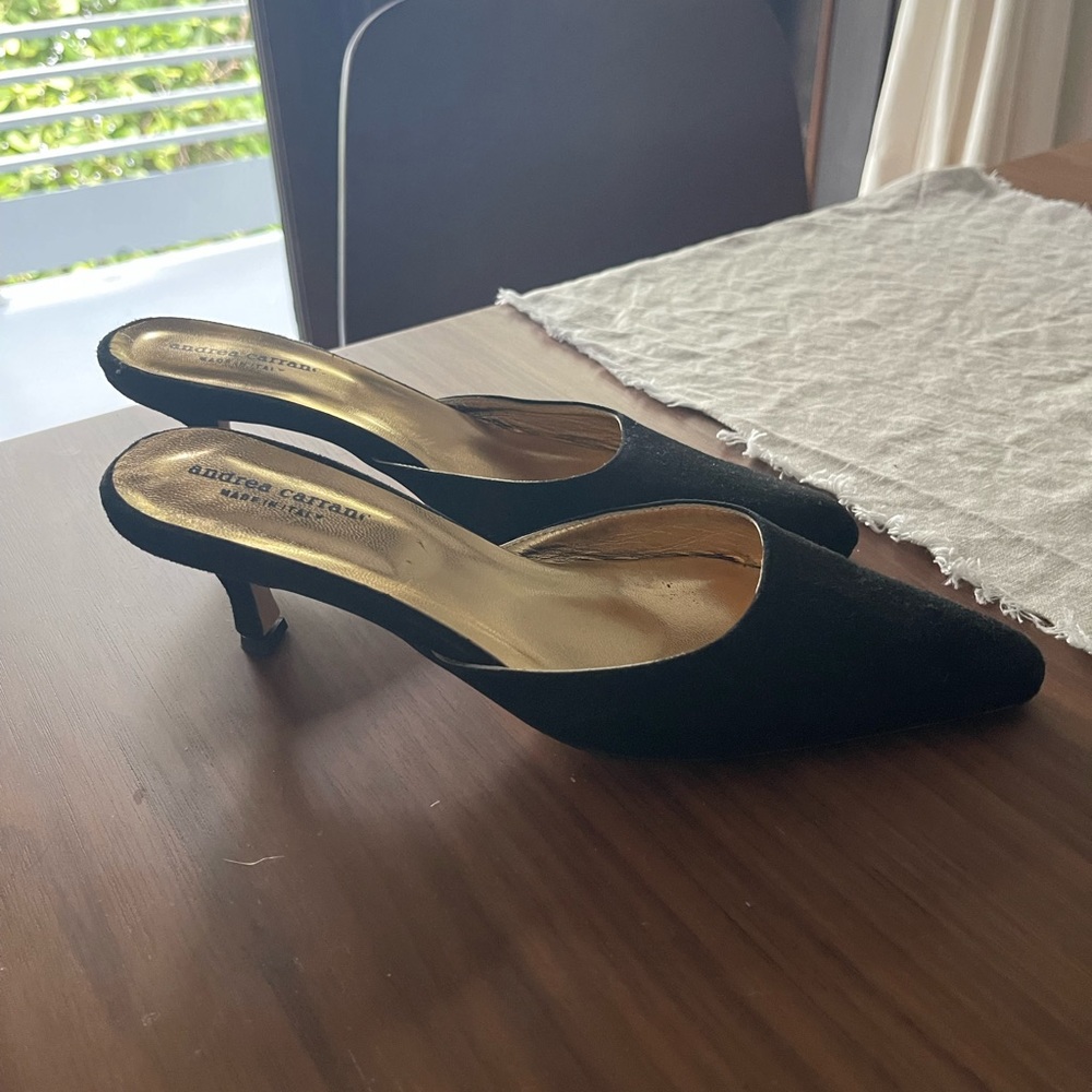 Italian Suede Mule Pumps